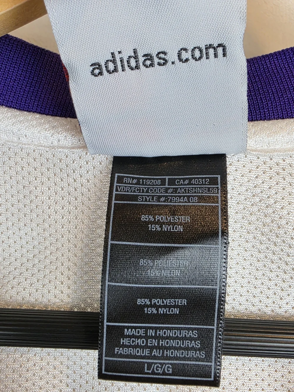 Adidas LA Lakers Kobe Bryant #24 Jersey Mens L White